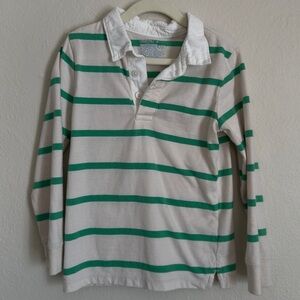 Cat & Jack White and Green Polo Shirt